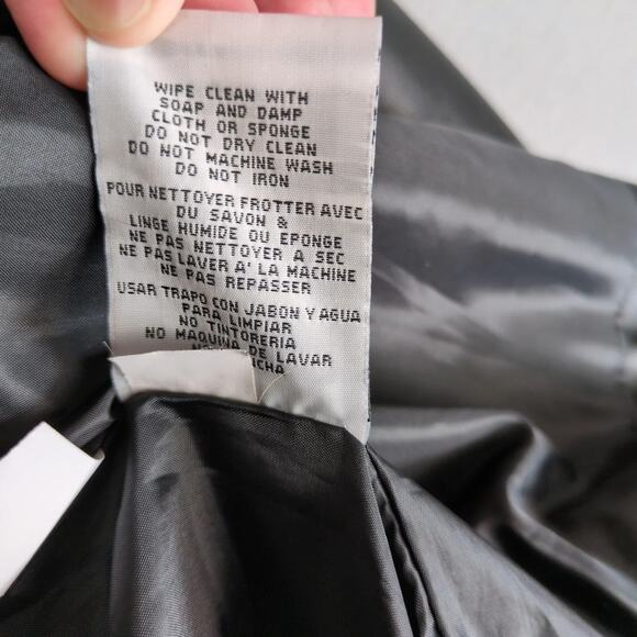 Miss London Black Label Faux Leather Jacket Women's Plus 2X Copper Zippers Biker - Picture 10 of 10